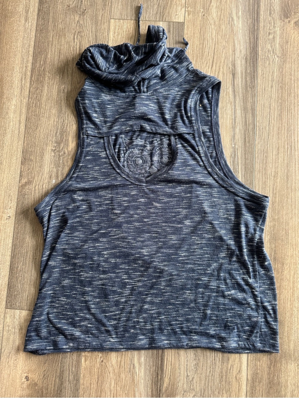 Plus Size 3X Owl Graphic Sleeveless Hoodie Tank Top - Picture 9 of 10